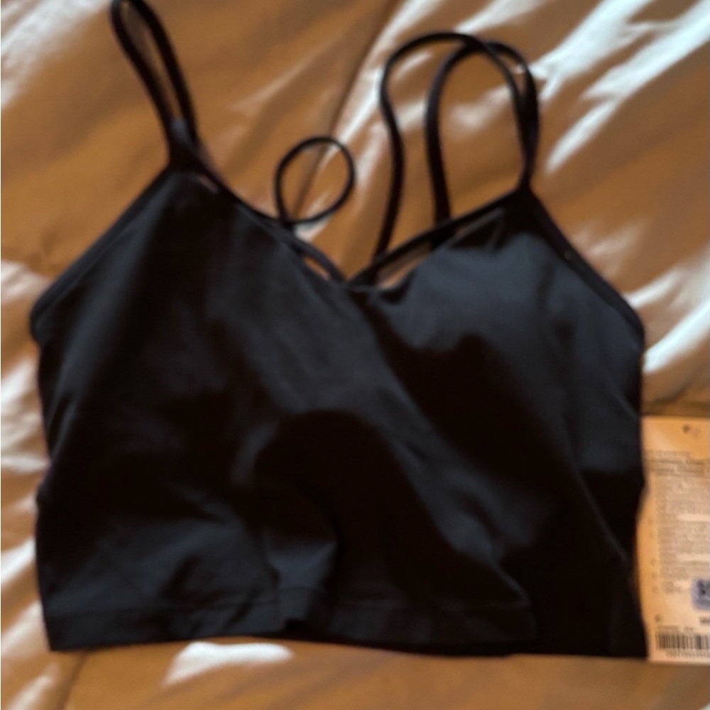 Black Women's align strappy ribbed tank sz 8